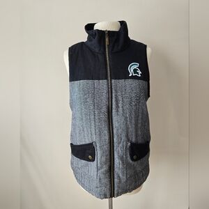GameDay Couture Michigan State Vest Black And White Women's Size L.